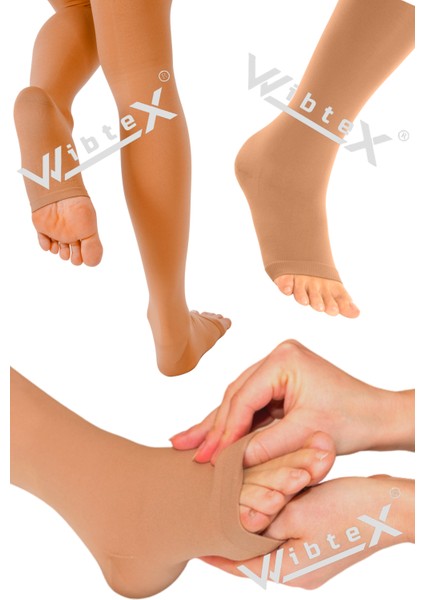 Varis Çorabı Külotlu Burnu Açık (Ten Rengi) Orta Basınç Ccl2(Çift Bacak) fırsatları