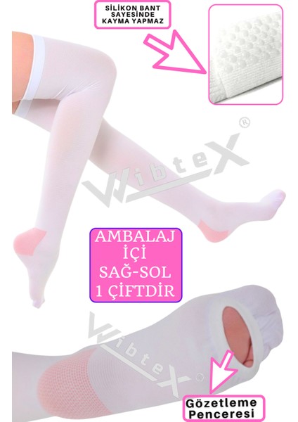 Ameliyat Çorabı Diz Üstü Anti-Emboli (Beyaz Renk)(Çift Bacak) modelleri