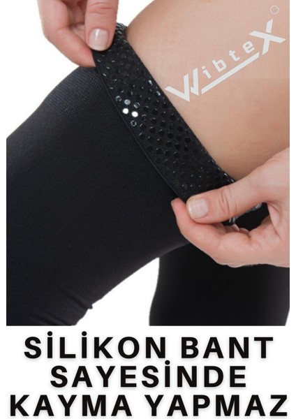 Diz Üstü Varis Çorabı Burnu Kapalı (Siyah Renk) Orta Basınç Ccl2(Çift Bacak) modelleri