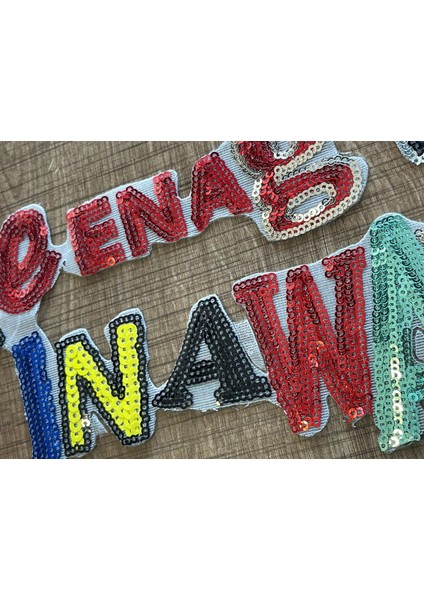26X12 cm Ütü Ile Yapışan Harfler Aplike Arma Yama Dikiş Aksesuarı