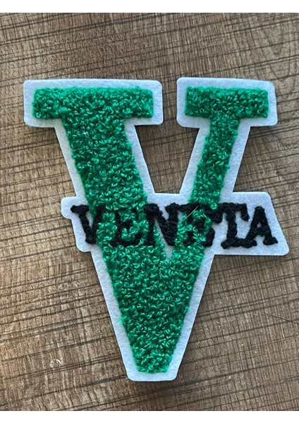 12X10 cm Dokuma V Harfi Aplike Arma Yama Dikiş Aksesuarı