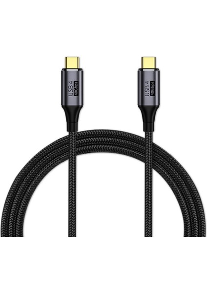 Uzatma Kablosu 40GBPS Kablo Tipi C Tipi Erkek 100W Genişletici Tel - Siyah (Yurt Dışından)