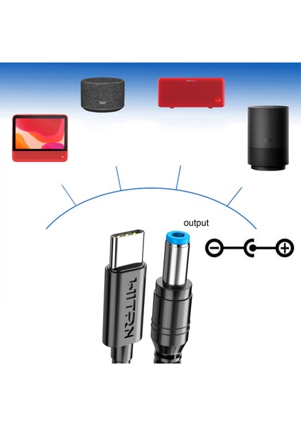 2m Type Pd Ila 9V 12V 15V 20V 20V 5.5x2.5mm Yönlendirici Dizüstü Bilgisayar Için Güç Kaynağı Kablosu - Siyah (Yurt Dışından)