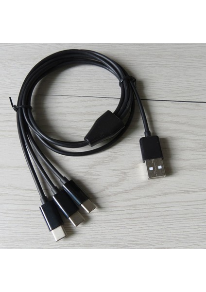 Type Tip Konektörlü 3'ü 1 Arada Şarj Kablosu Universal Sync Charger Adaptörü - Siyah (Yurt Dışından) fırsatları