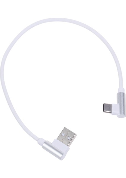 Type Kablo 90 Derece Sağ Açılı Cep Telefonu Type Kablo Hızlı Şarj Kablosu - Beyaz (Yurt Dışından)