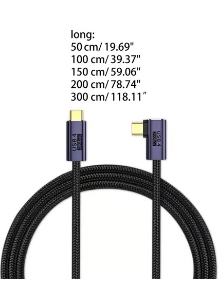 Type-C Erkek Type-C Erkek Veri Kablosu 20GBPS 100W Hızlı Şarj USB Kablosu - Siyah (Yurt Dışından) indirimleri