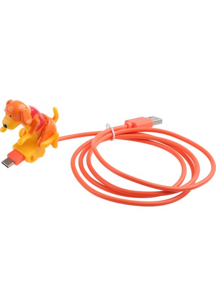 Standarttype-C Şarj Kablosu Komik Humping Dog Hızlı Şarj Cihazı Kablo Tel - Turuncu (Yurt Dışından) fiyatları