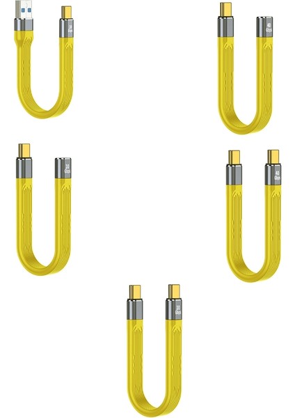 USB C USB C USB A Kablo 10/40GBPS USB Type Kablosu 100W Pd Hızlı Şarj Kablosu - Sarı (Yurt Dışından) modelleri