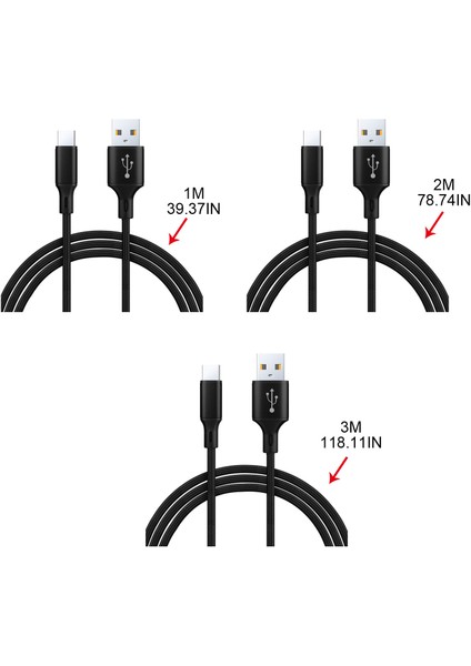 Senkronizasyon Veri Transfer Kablosu Akıllı Telefon Tablet Type-C Naylon Örgülü Şarj Kablosu - Siyah (Yurt Dışından) indirimleri