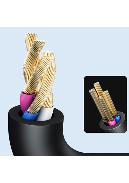 Android Type-C Şarj Cihazı Için Çift Şarj Güç Bankası USB C Şarj Kablosu - Siyah (Yurt Dışından)