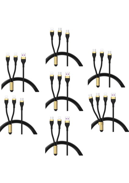 USB C-Çok Şarj Kablosu 2'si 1 Arada Type-C-Usb-C/ Yıldırım Kablosu Pd Ada - Siyah (Yurt Dışından) modelleri