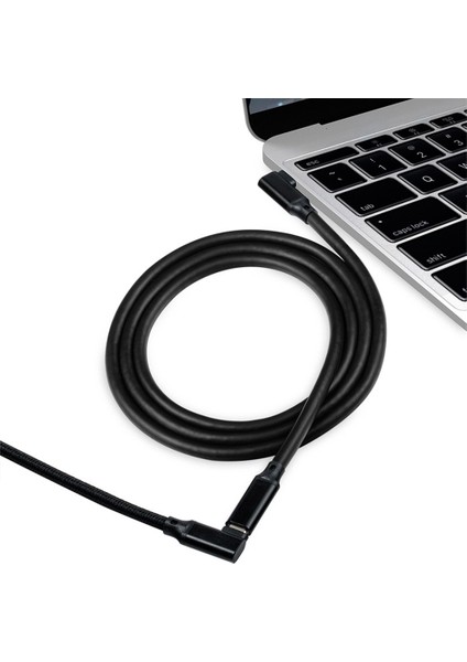 90 Derece USB C Uzatma Kablosu Dik Açısı USB 3.1 Type Erkek/kadın - Siyah (Yurt Dışından) modelleri