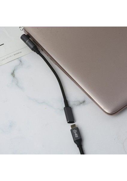 Dizüstü Bilgisayar Güç Adaptörü Manyetik 100W Ila 5.5x2.1mm USB C Type Tapa Dönüştürücü - Siyah (Yurt Dışından) fiyatları