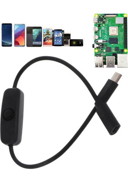 5V 4A Yüksek Akım Type Güç Kablosu Ahududu Pi Tabletler Telefon Şarjı - Siyah (Yurt Dışından) fiyatları