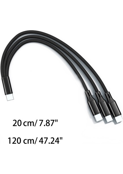 3'ü 1 Arada 2A Şarj Kablosu Konnektörü Çift Type/micro USB Standartbağlantı Noktası Adaptörü - Siyah (Yurt Dışından) indirimleri