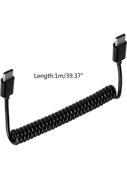 Yay Kablosu USB 3.1 Type Type Şarj Kablosu Geri Çekilebilir C Tip Veri - Siyah (Yurt Dışından) indirimleri