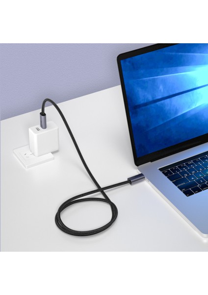Yüksek Hızlı Veri Uzatma Kablosu 20V 40GBPS Veri Kablo Tipi C USB Şarj - Siyah (Yurt Dışından)