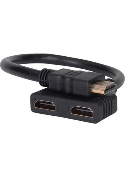 2in1 HDMI Kablo Çoklayıcı (Hdtv Splitter) Tv, Pc, Ps Uyumlu ENF-4029 Giriş Çoklayıcı Siyah