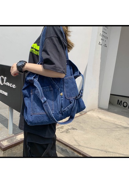 Büyük Yıkanmış Kot Çanta (Yurt Dışından) indirimleri