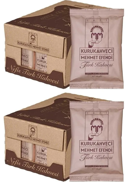 Kurukahveci Mehmet Efendi  Türk Kahvesi 100 gr 50'li Set (2 Koli x 25)