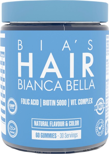 Bianca Bella Bia's Hair Gummy Saç Vitamini 60 Adet