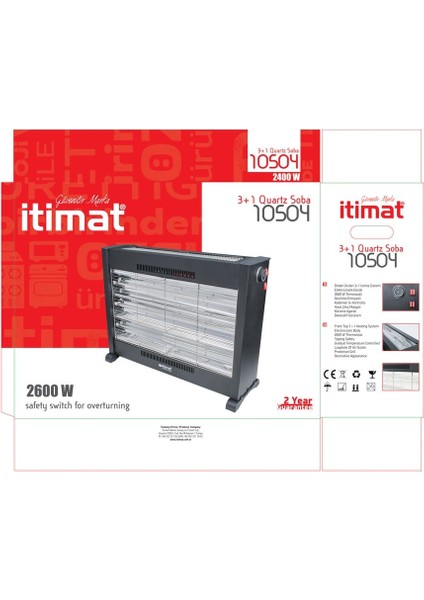 Itimat 10504 3+1 Fanlı Isıtıcı Quartz Soba fiyatları