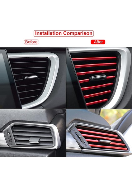 10 Adet Araba Klima Çıkışı Dekoratif Kenar Köşe Koruyucu - Sarı (Yurt Dışından) modelleri