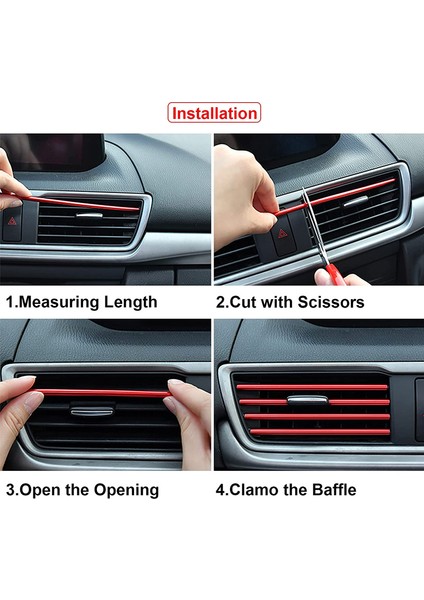 10 Adet Araba Klima Çıkışı Dekoratif Kenar Köşe Koruyucu - Sarı (Yurt Dışından) fırsatları