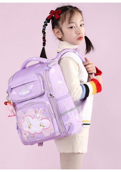 Ilkokul Çocuk Okul Çantası Sınıf 16 Yük Azaltma Omurga Koruma Bunny Schoolbag Erkek ve Kız Sırt Çantası (Yurt Dışından) fiyatları
