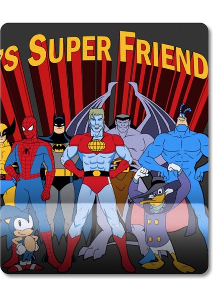 90'ların Süper Kahramanları Spider Man Batman Sonic Bilek Destekli Mousepad Model - 1 fiyatları