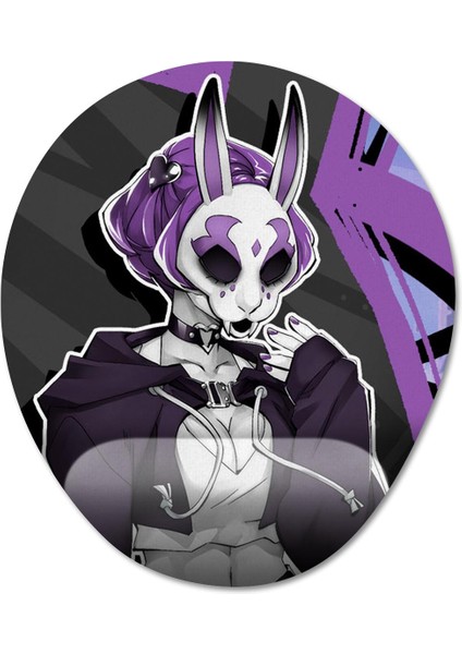 Neon White Bilek Destekli Mousepad Model - 3 Oval fiyatları