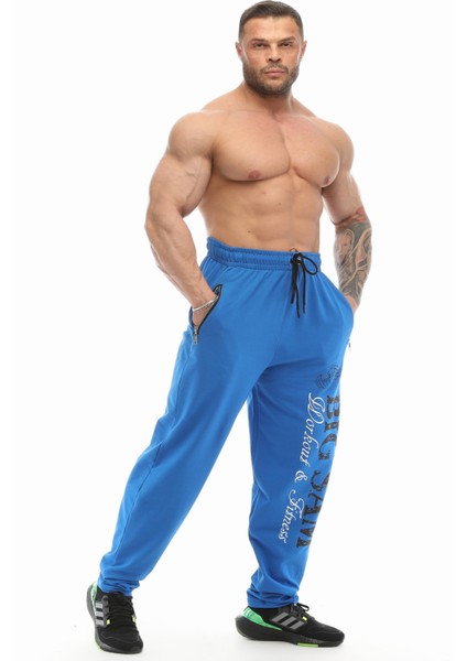 Loose Fit Erkek Eşofman Altı Fermuarlı Gym Pantolon Big Sam PNT1369 modelleri
