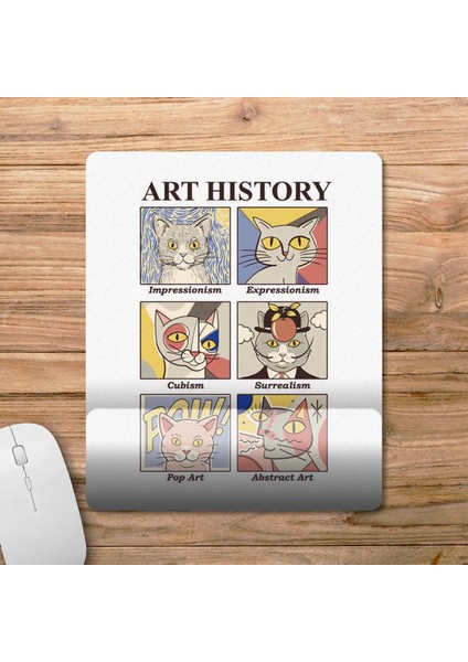 Sanat Tarihi - Kedi Bilek Destekli Mousepad Model - 1
