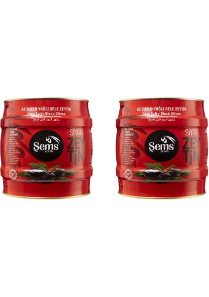 Şems Siyah Zeytin 291-320 Kalibre 2000 gr 2'li