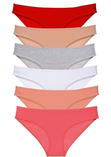 6 adet Süper Eko Set Likralı Kadın Slip Külot Renk 5