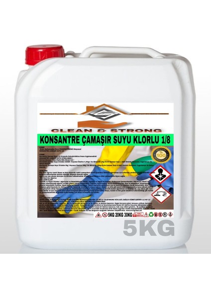 Çamaşır Suyu Ultra Konsantre 1/8 5 kg