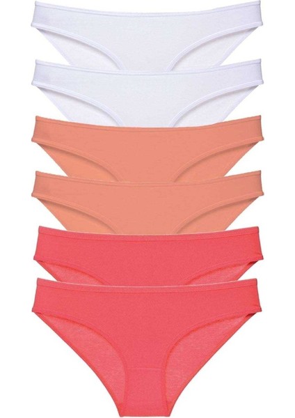 6 adet Süper Eko Set Likralı Kadın Slip Külot 551