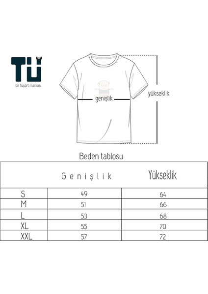 Baba Kız Baba Yazılı Siluet Tasarım Pamuklu Bisiklet Yaka Tişört10