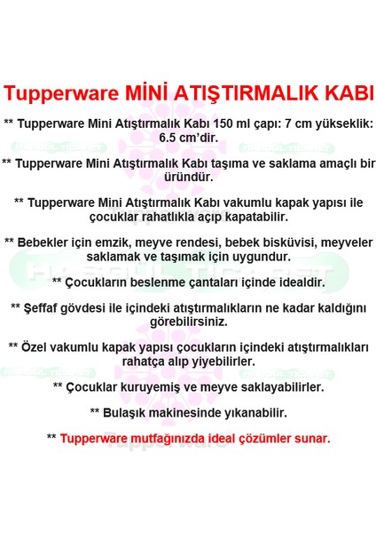 Beslenme Kabım Mini Atıştırmalık Kabı Hsgl modelleri