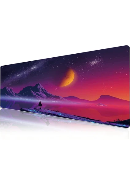 Pro 90x40 Cm Xxl Gaming Oyuncu Mouse pad MousePad Purple Sun