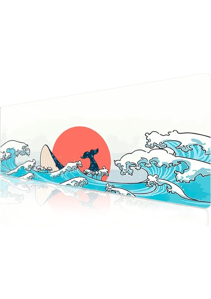 Pro 90x40 Cm Xxl Gaming Oyuncu Mouse pad MousePad Ukiyo-E