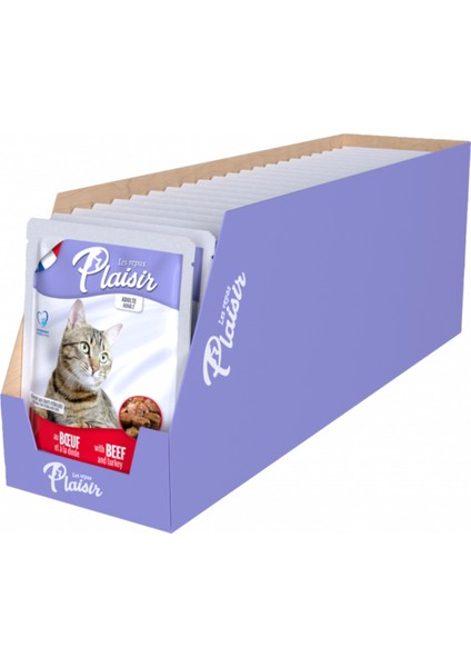 Beef and Turkey Pouch Adult Cat Sığır Etli ve Hindi Etli Yaş Yetişkin Kedi Maması 100Gr