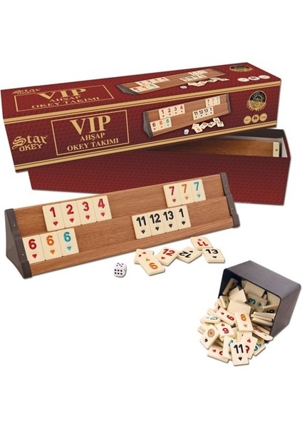 Star Vip Ahşap Okey Takımı