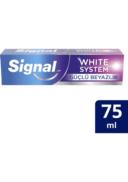 White System Diş Macunu Güçlü Beyazlık Güçlü Diş Minesi 75 ml