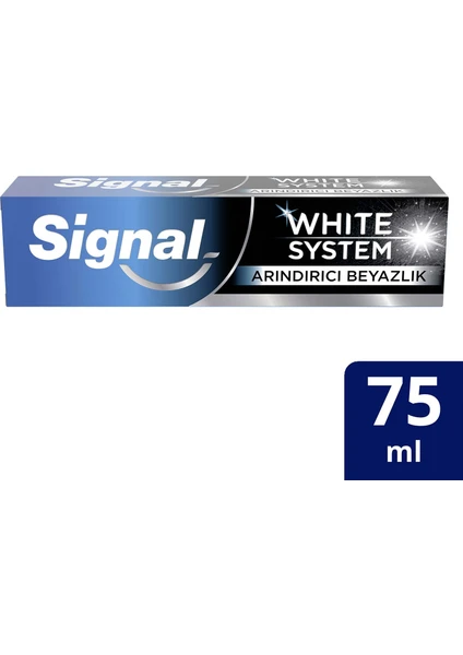 White System Diş Macunu Arındırıcı Beyazlık Aktif Karbon 75 ml