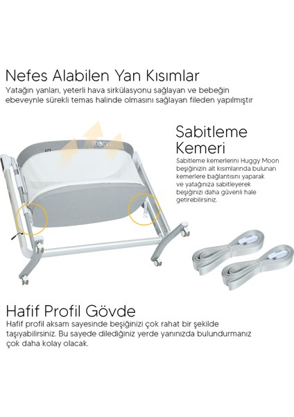 Moon Otomatik Sallanabilir Kumandalı Oyun Parkına Dönüşebilen Anne Yanı Elektrikli Beşik