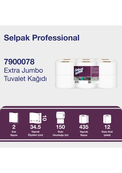 Selpak Professional Extra Jumbo Tuvalet Kağıdı - 150 M