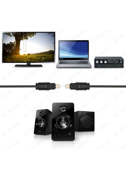 2 Metre Digital Optik Toslink Fiber Ses Kıablosu Od:2.2