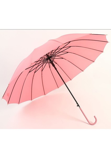 Küçük Uzun Saplı Güneş Şemsiye - Pembe (Yurt Dışından)