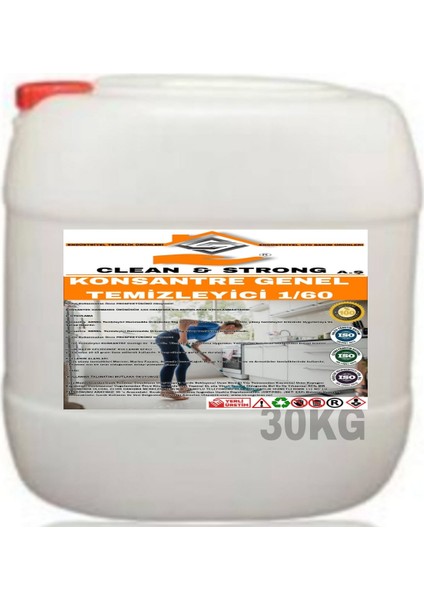 Genel Temizleyici Ultra Konsantre 1/60 30KG
